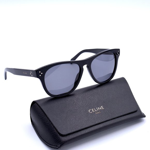 Celine Paris CL40102I 01A Polarized Black Grey Sunglasses 58-17 - Picture 10 of 15